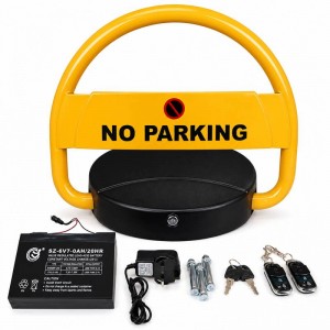 Rechargeable Battery Parking Lock with Remote Control | Automatic Parking Lock UAE Rechargeable Battery Parking Lock with Remote Control | Automatic Parking Lock UAE