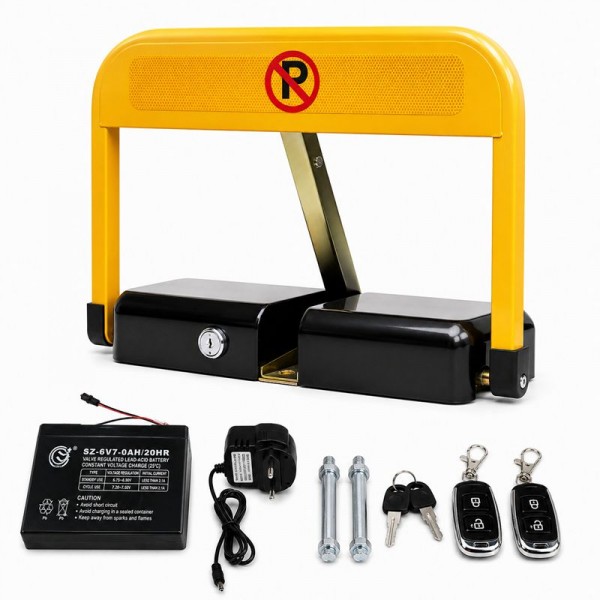Heavy Duty Rechargeable Automatic Parking Lock Rechargeable Battery Parking Lock with Remote Control UAE