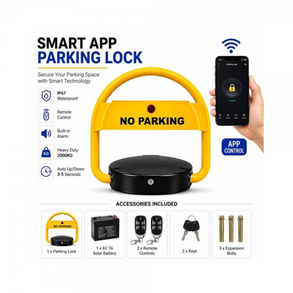 Smart App Parking Lock UAE with Remote Control for Reserved Parking Space